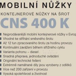 foto 24.3t nożyczki 12t/h horitontal pojemnik CNS 400K zlom mobil