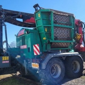 foto 180m3/h 60x120cm 19.5t bio rebak JENZ przyczepa HDS+gaszienica (platinizki maszyny) drzewo kruszarka