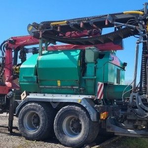 foto 180m3/h 60x120cm 19.5t bio rebak JENZ przyczepa HDS+gaszienica (platinizki maszyny) drzewo kruszarka