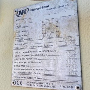 foto 19bar kompresor Ingersoll-Rand 17/235 C43 stacionar CAT silnik