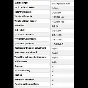 foto 11t kombajn 6m MDW 527 +adapter do rzepaku & kruszarka ErnteMeister