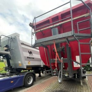 foto 55m3 wywrotka wana 39/36t hardox naczepa Kempf nove opony