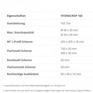 foto GWARANCJA! metal nożyczki GEKA Hydracrop 165/300 SD