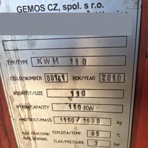 foto 110kW Kociol biomase Gemos KWH urzadzenie grzewcze zrebki trociny masa kotłownia